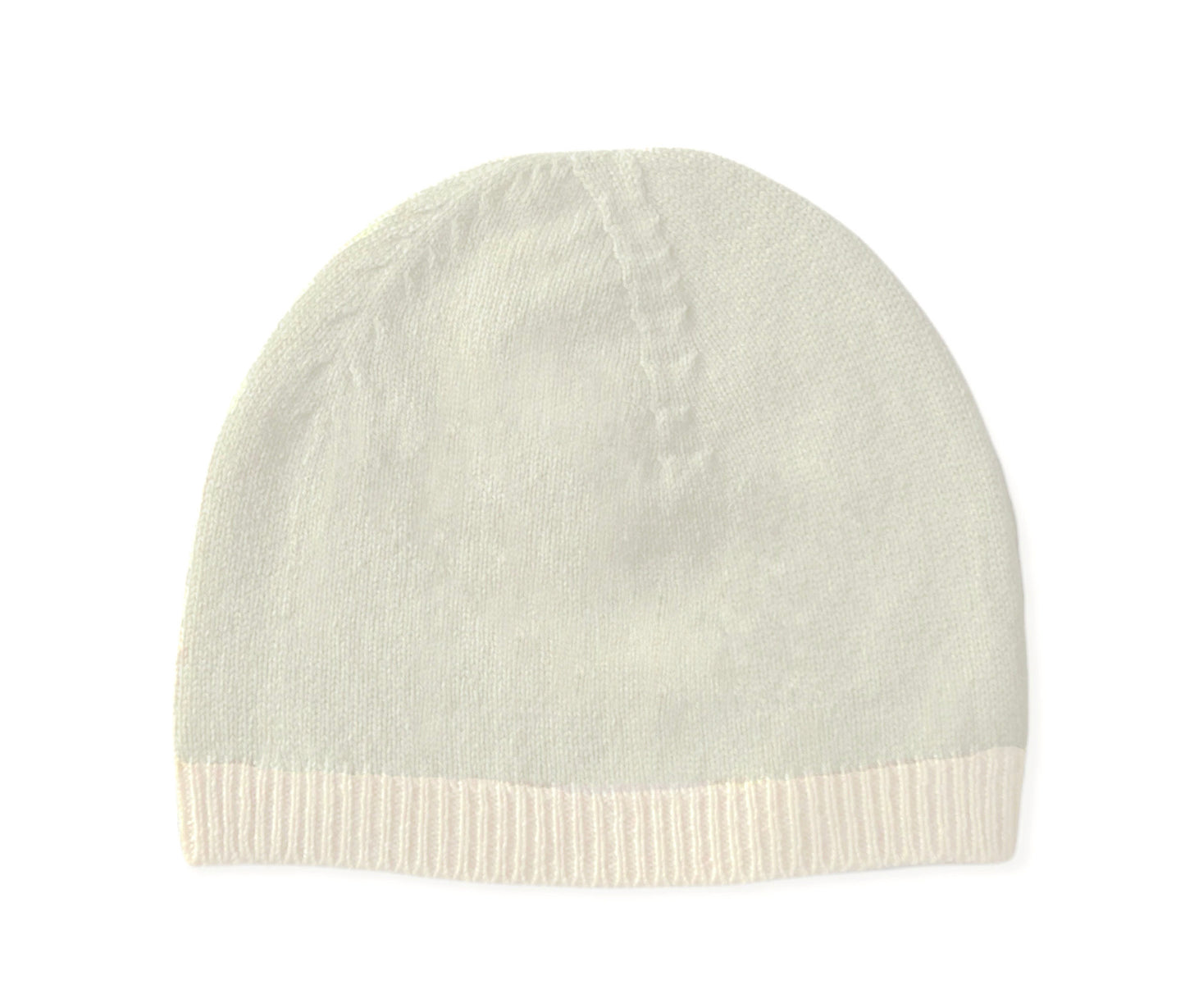 Baby knitted beanie glacier off white rib
