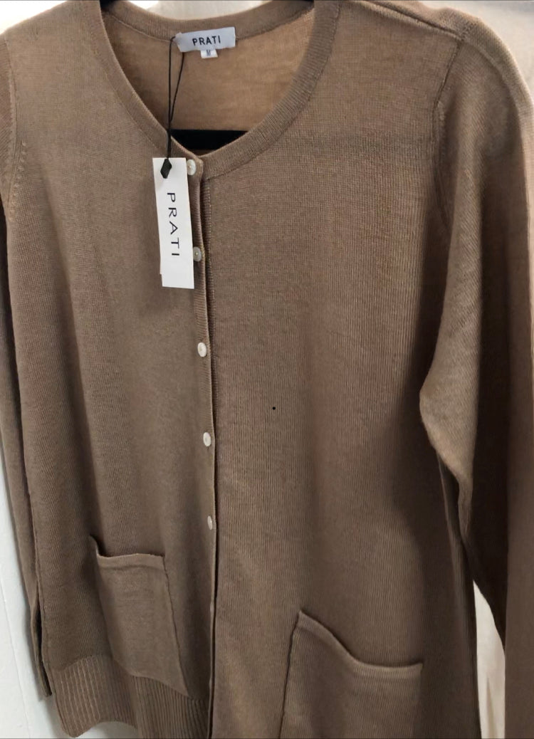 Cashmere silk cardigan with pearl buttons