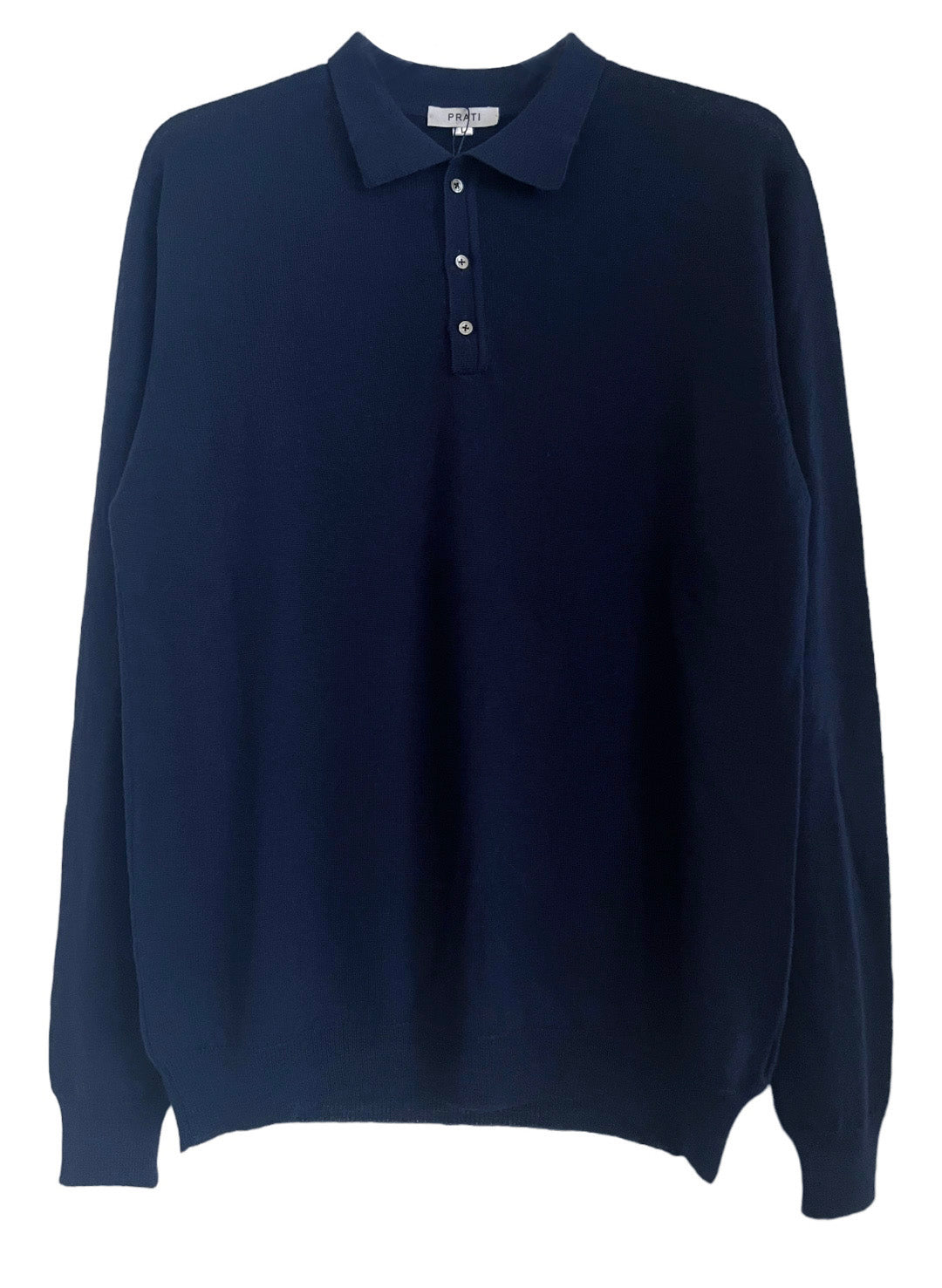 Men´s cashmere silk button down sweater navy