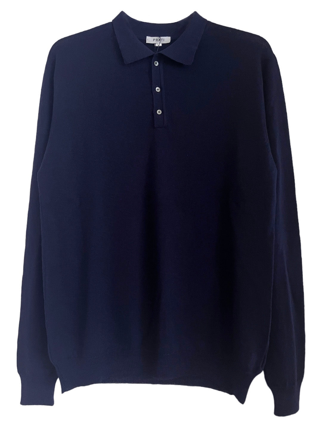 Men´s cashmere silk button down jeans blue