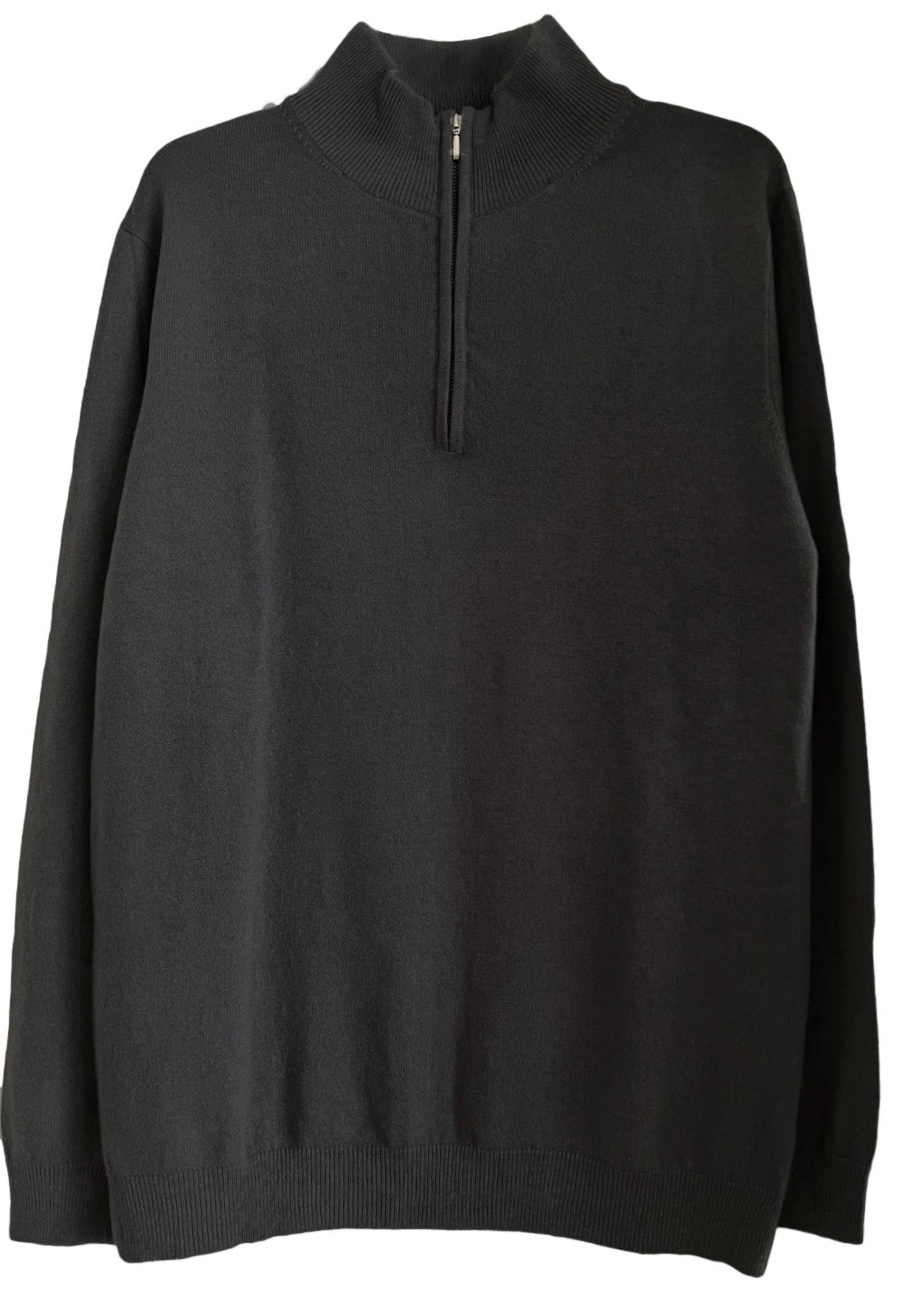 Men´s cashmere half zip front sweater navy