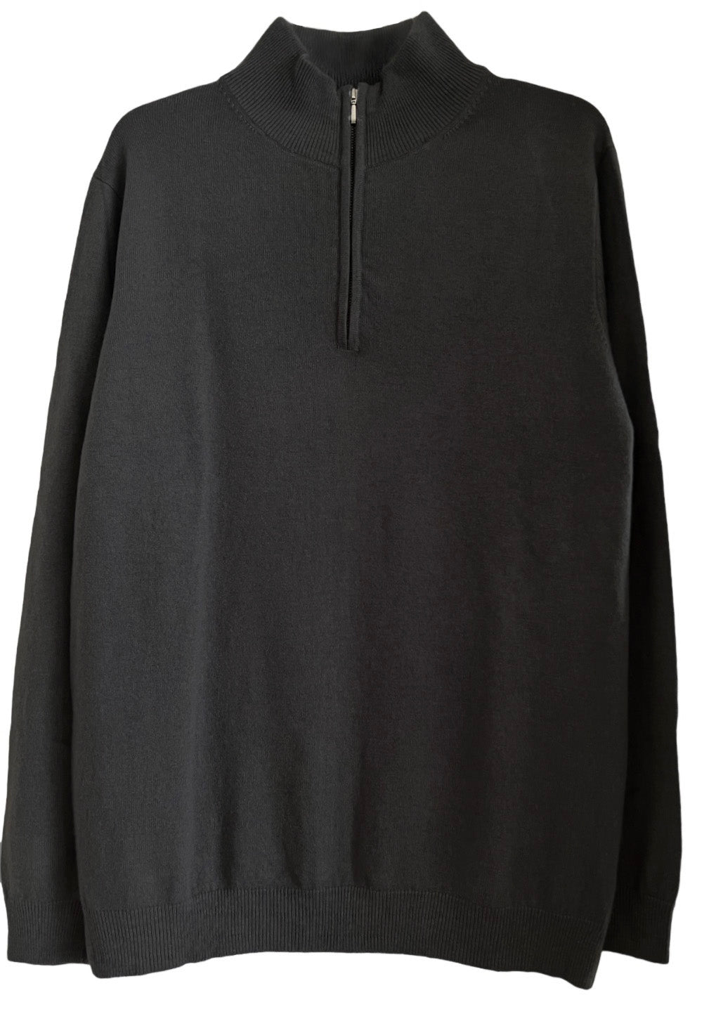 Men´s cashmere half zip front sweater navy