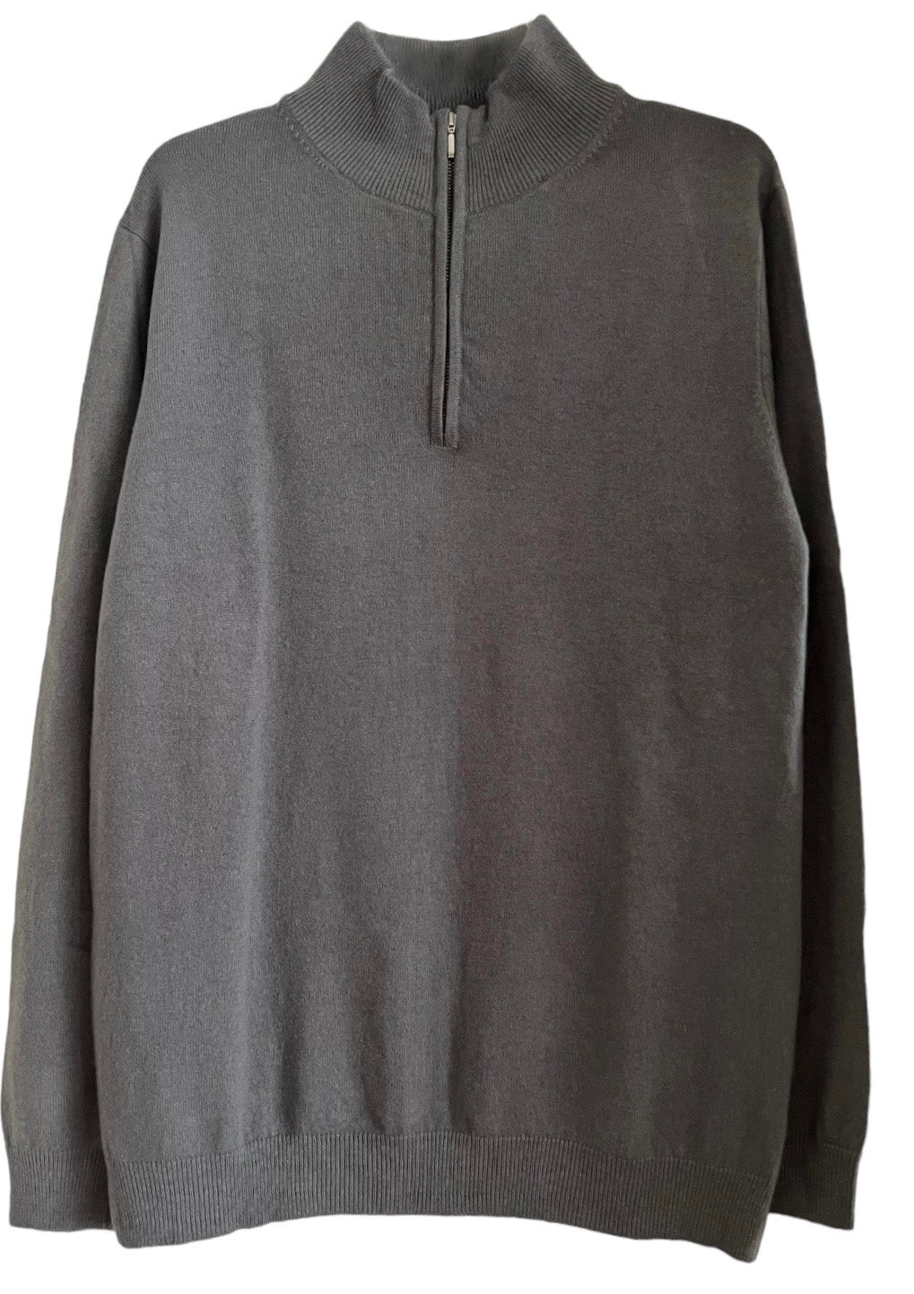 Men´s cashmere half zip front sweater navy