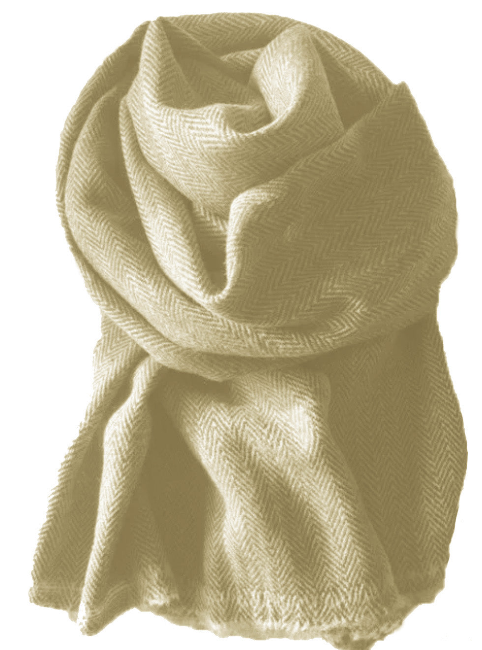 Herringbone scarf with short fringe jeans blue