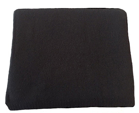 Cashmere shawl with ribbed edge