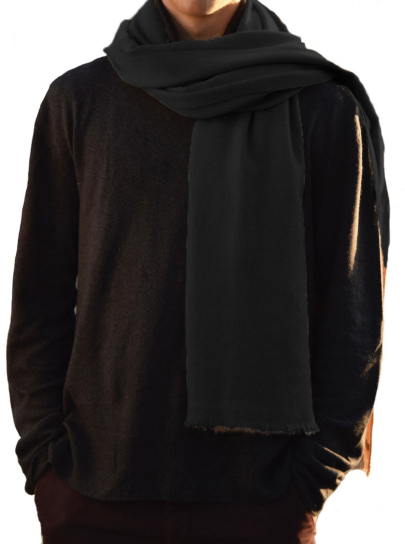 The Havana scarf 2 ply charcoal grey