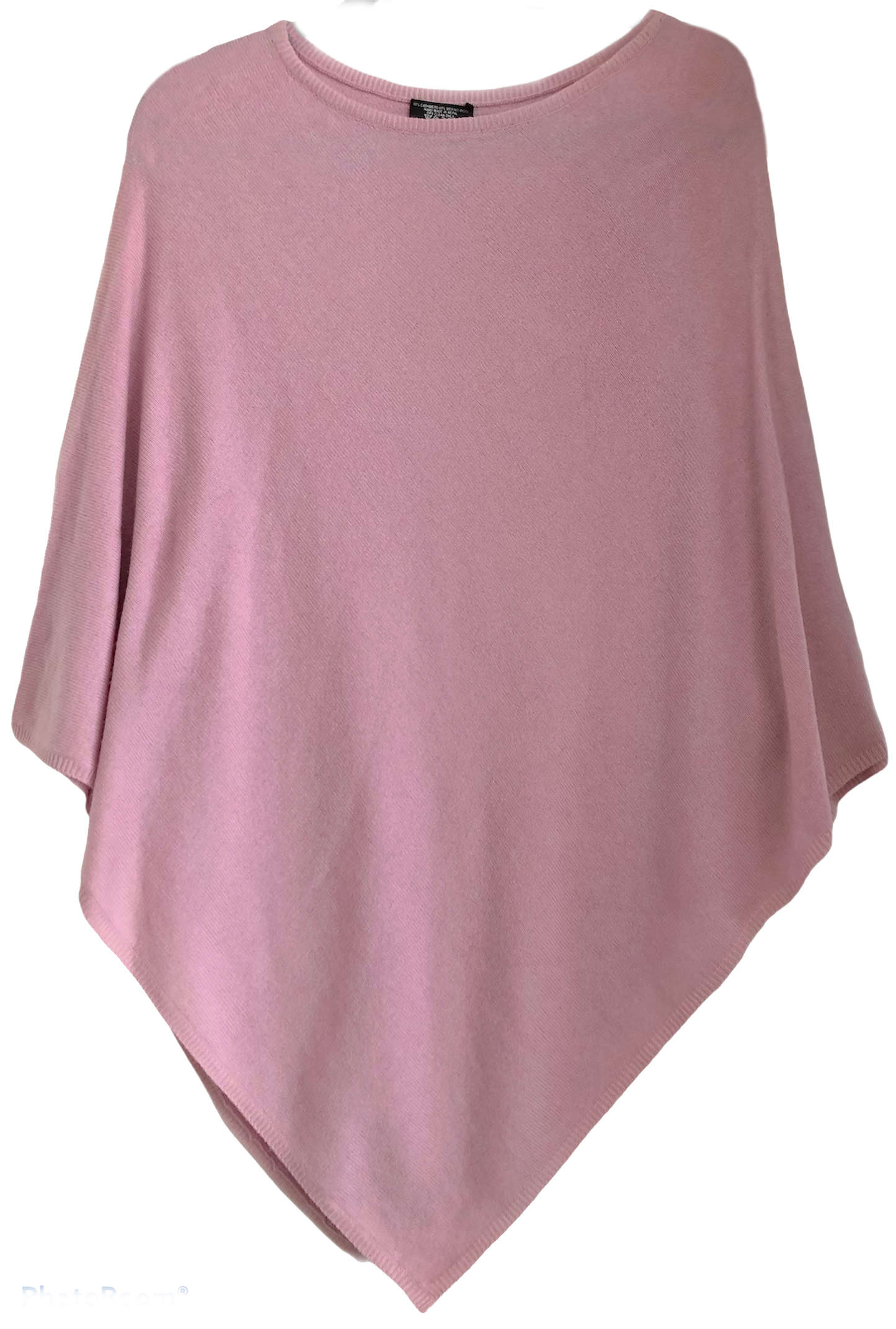 Cashmere classic poncho dark grey