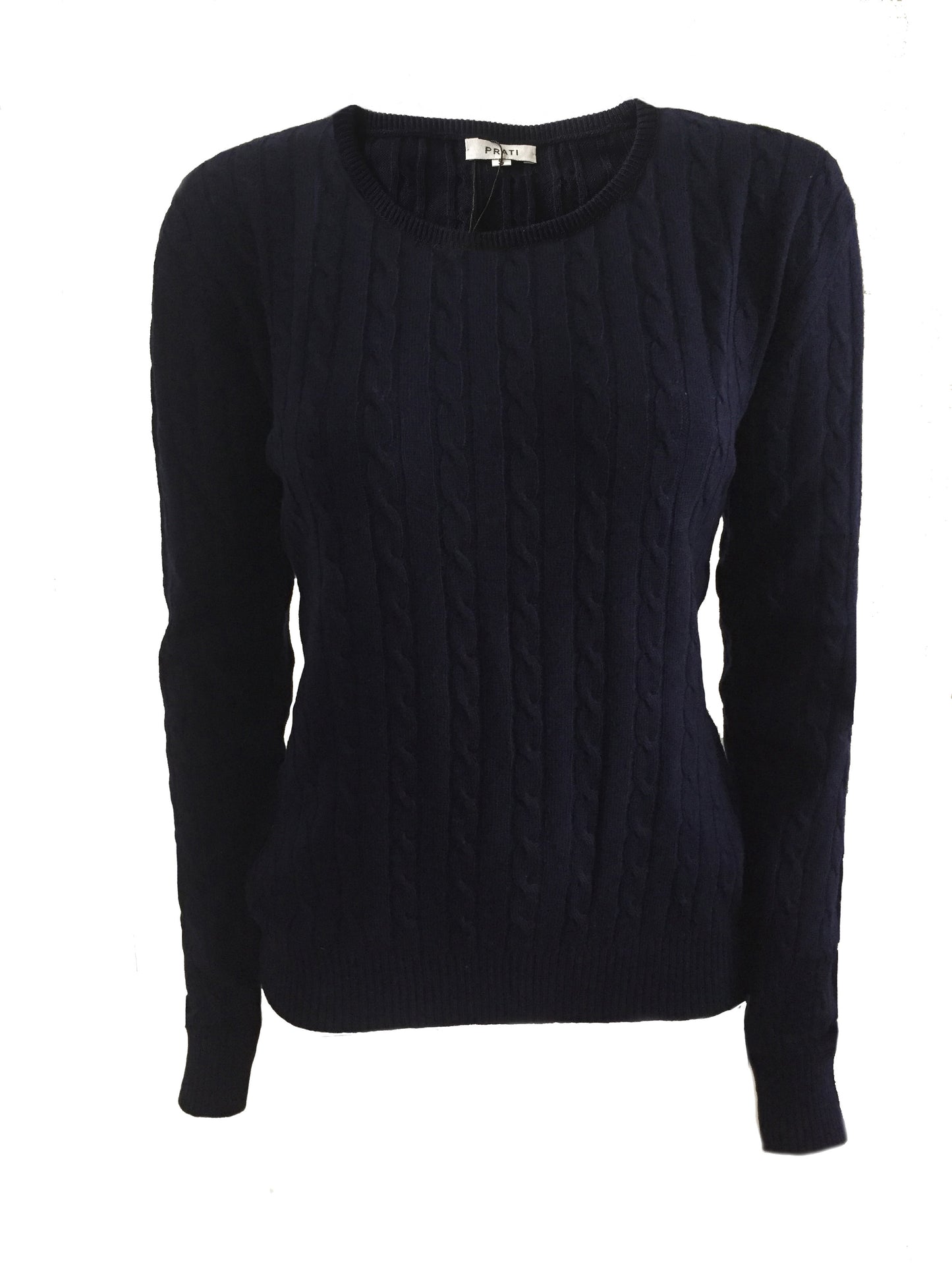 Cashmere cable sweater navy