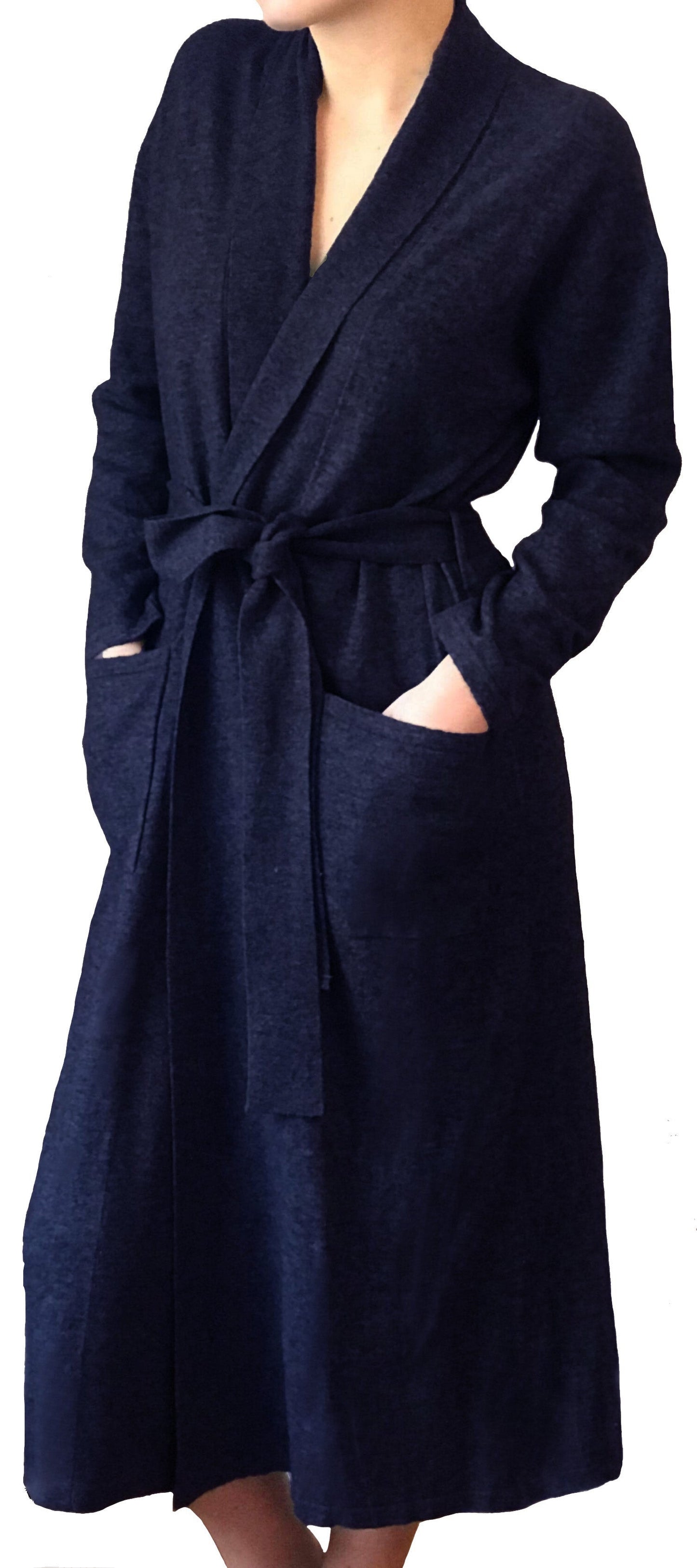 Cashmere Robe navy