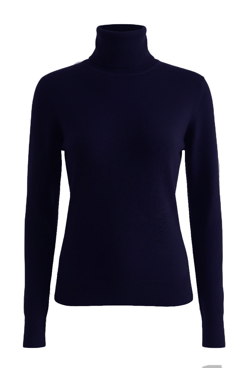 Cashmere Jackie turtleneck navy