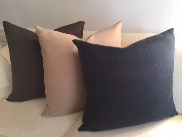 Cashmere pillows camel