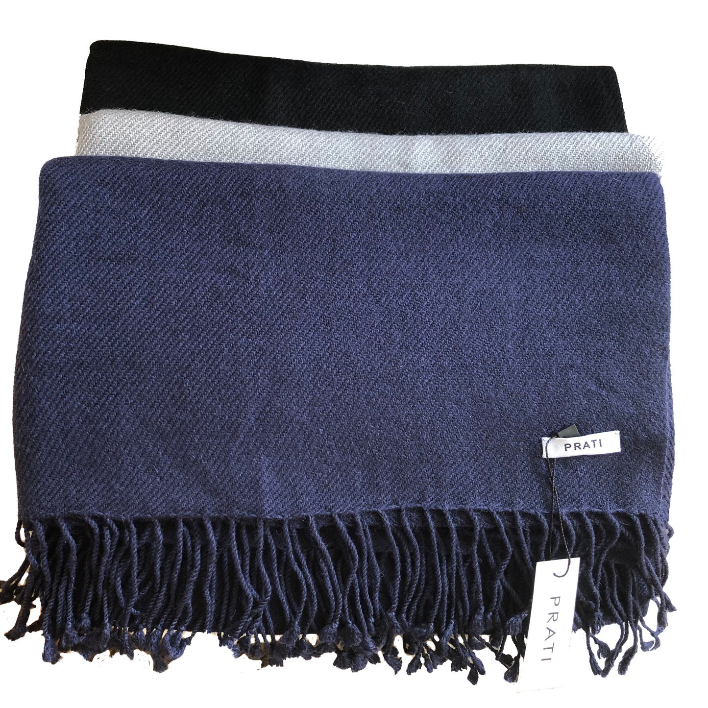 Cashmere scarf with fringes beige