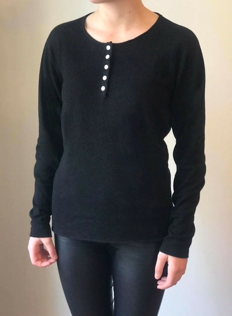 Cashmere henley black