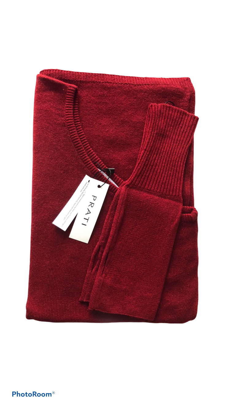 Cashmere classic poncho winter red