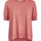 Cashmere silk crew short sleeve jeans blue