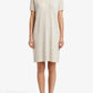 Cashmere silk polo short sleeve dress navy