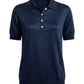 Cashmere polo Silk crew short sleeve sweater camel