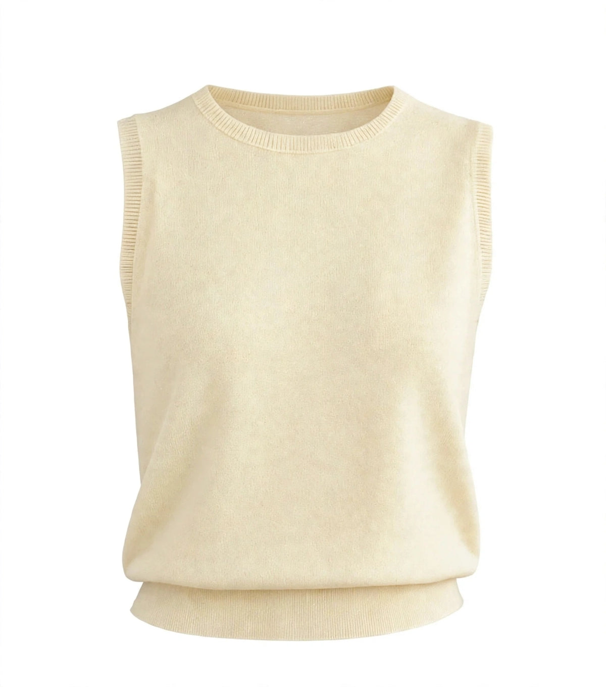 Cashmere Silk crew shell off white