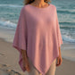 Cashmere classic poncho light pink
