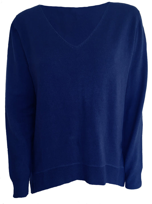 Cashmere soft V neck black