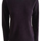 Cashmere round neck sweater aubergine