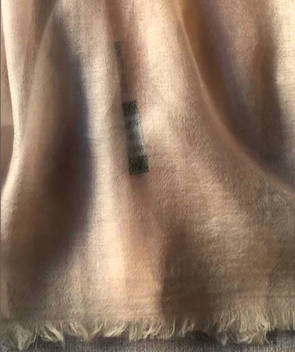 Resort wear shawl 100x 230cm 100% Cashmere champagne