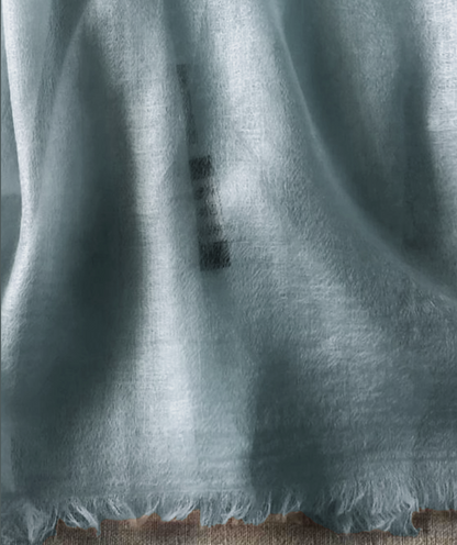 Resort wear shawl 100x 230cm 100% Cashmere glacier