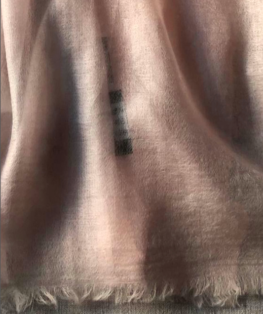 Resort wear shawl 100x 230cm 100% Cashmere dusty rose