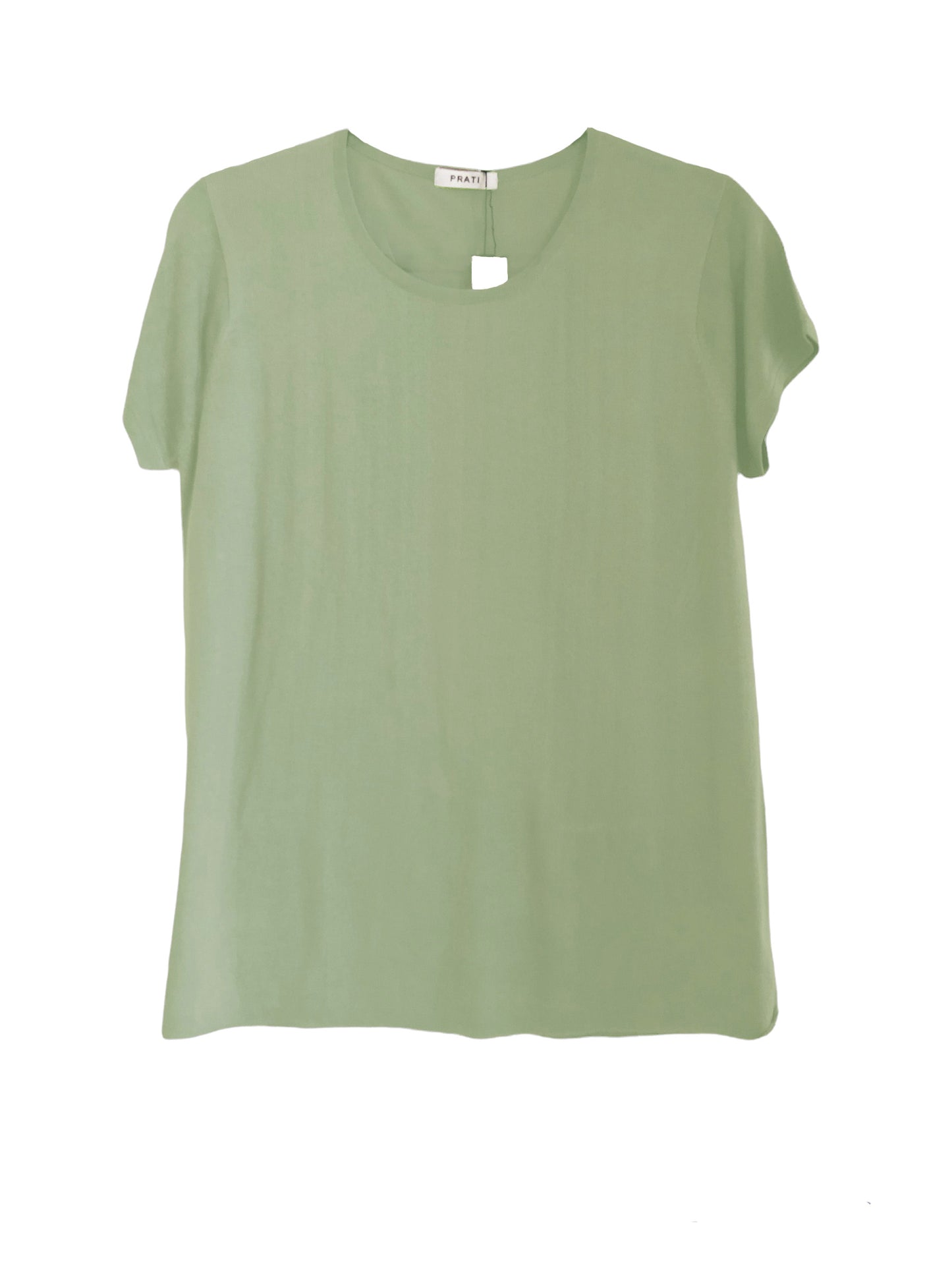Cashmere Silk crew short sleeve t shirt sweater navy