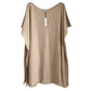Resort cashmere Silk poncho cover up fringes camel