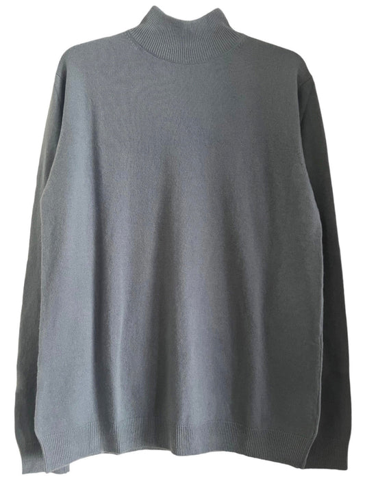 Men´s cashmere mock neck sweater gunnmetal
