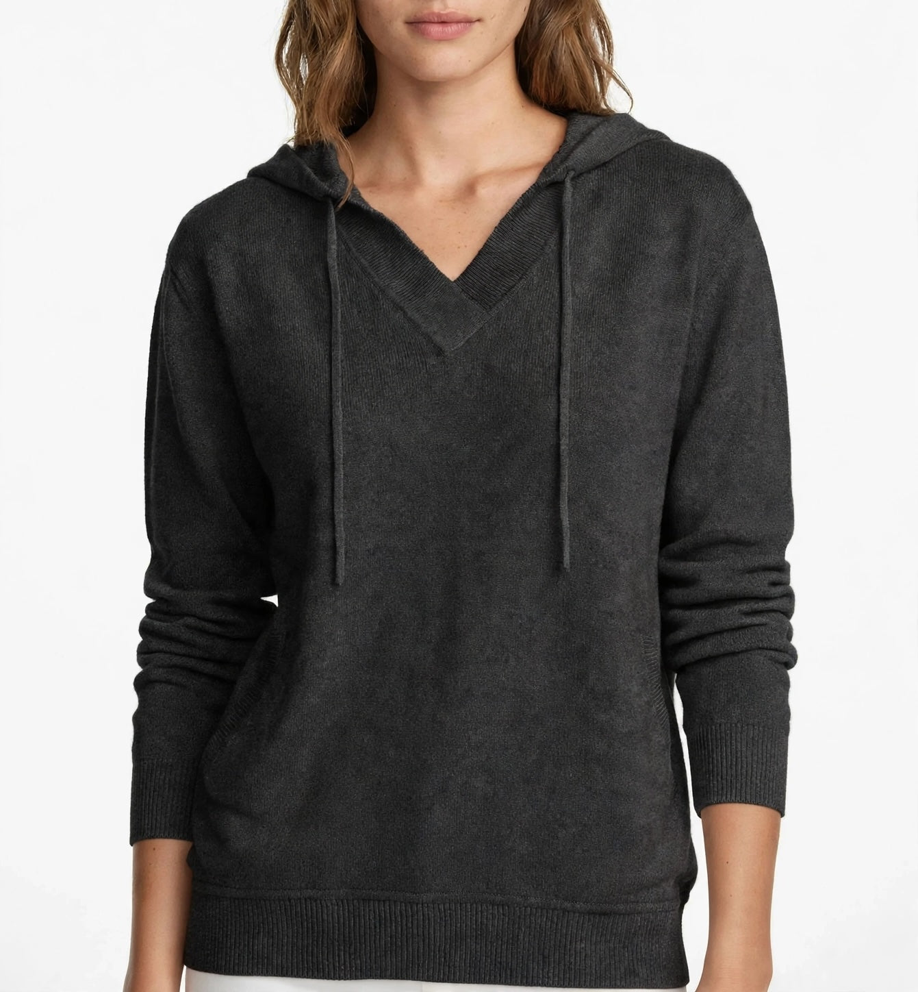 Cashmere hoodie dark grey