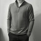 Men´s cashmere half zip front sweater navy