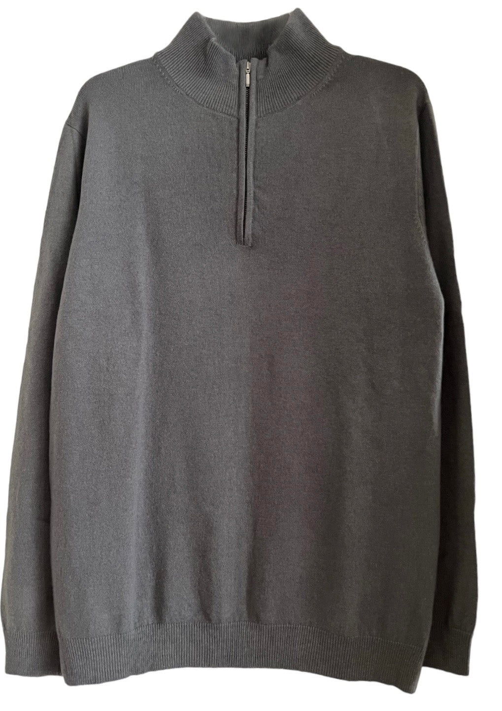Men´s cashmere half zip front sweater black