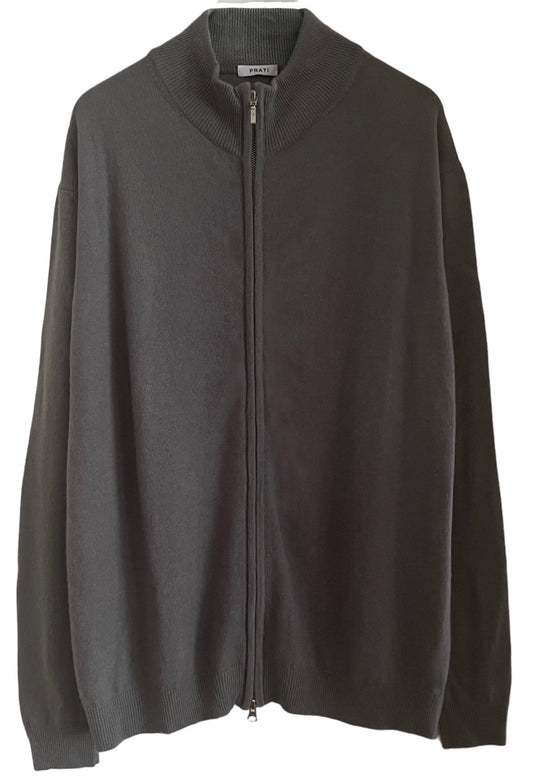 Men´s cashmere zip front sweater grey