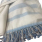 100% Cashmere blanket striped with fringe 70x 200 cm