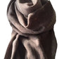 Herringbone scarf with short fringe jeans blue