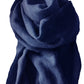 Herringbone scarf with short fringe black