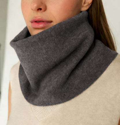 Cashmere neck warmer grey