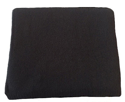 Cashmere shawl with ribbed edge