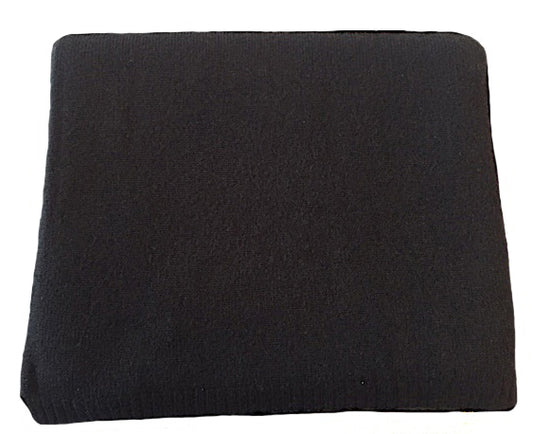 Cashmere shawl with ribbed edge