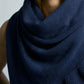 Cashmere scarf/shawl  with ruffled edge black