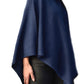 Cashmere classic poncho dark grey