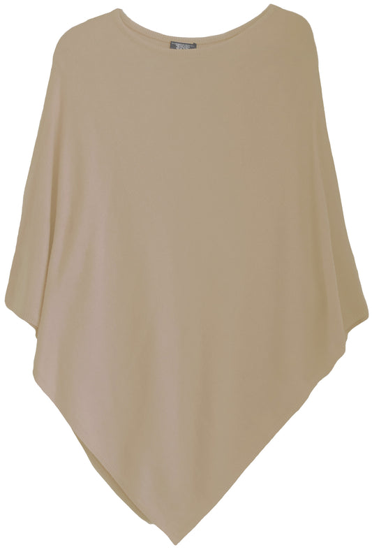 Cashmere classic poncho camel