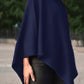 Cashmere classic poncho navy