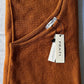 Cashmere classic poncho burnt orange