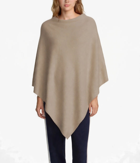 Cashmere classic poncho camel