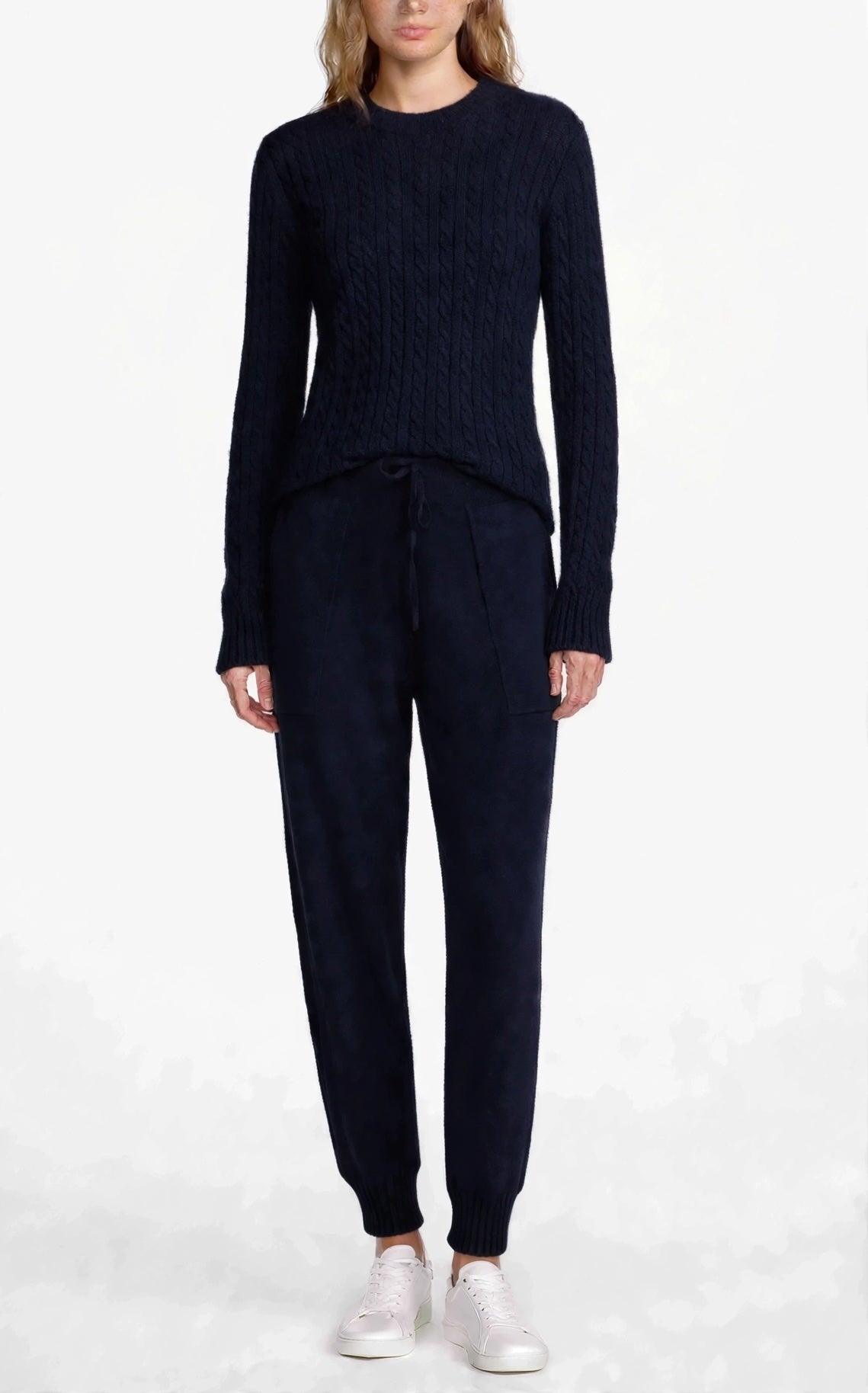 Cashmere jogger navy