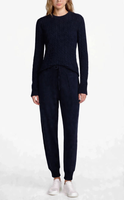 Cashmere jogger navy