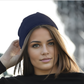 Cashmere beanie navy